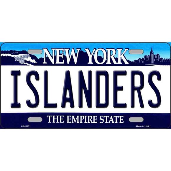 NHL  Islanders License Plate Stanley Cup Metal New York Retro Auto Hockey New - Picture 2 of 3